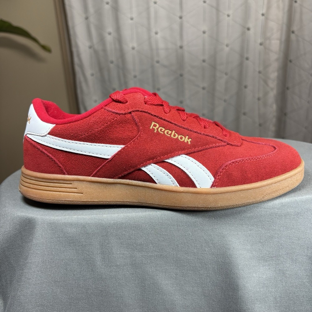 Reebok Galaxy 7 Women Size 8 Red Athletic Leather Walking Shoes Sneakers